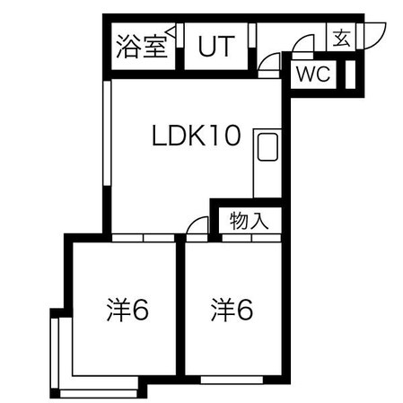 発寒駅 徒歩23分 3階の物件間取画像